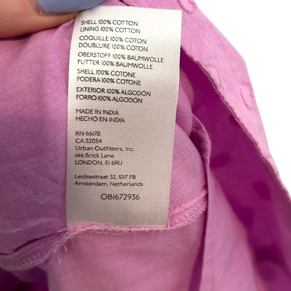 Urban Outfitters UO Maci Polka Dot Mini Dress Puff Sleeve Lilac - Picture 12 of 14